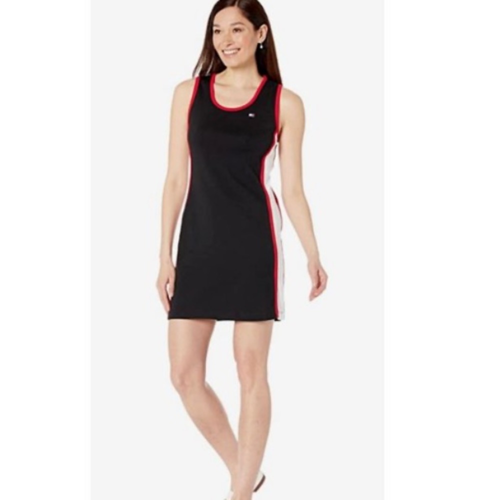Tommy Hilfiger Navy Dress with Red and White Accents